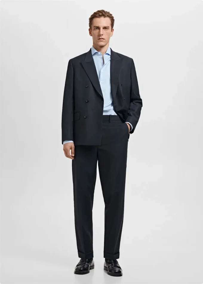 Camicia formale slim fit in cotone Giza a righe