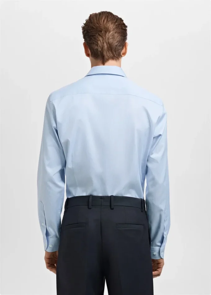 Camicia formale slim fit in cotone Giza a righe