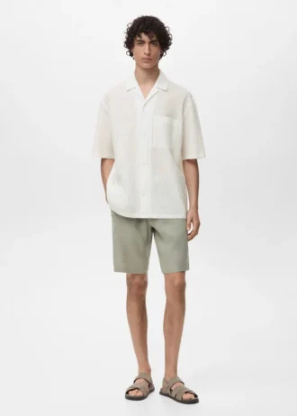 Camicia gessata effetto stropicciato