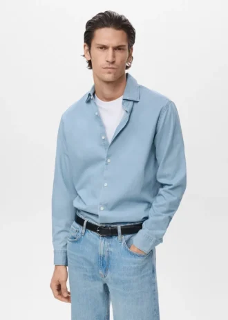 Camicia in chambray 100% cotone