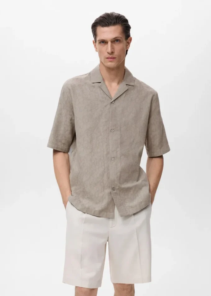 Camicia in cotone 100% ricamato Camicia in cotone 100% ricamato