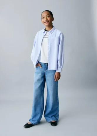 Camicia in cotone a righe