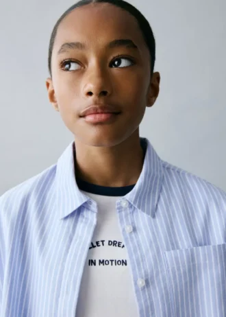 Camicia in cotone a righe