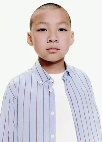 Camicia in cotone a righe