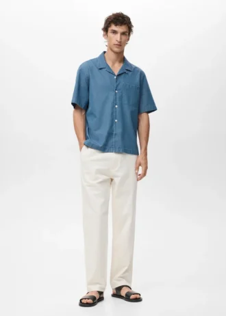 Camicia in denim 100% cotone