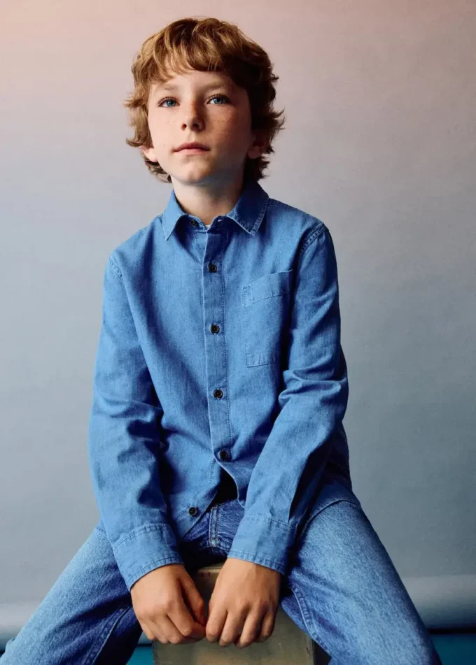 Camicia in denim di cotone