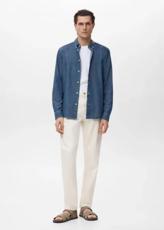 Camicia in denim vestibilità regolare Camicia in denim vestibilità regolare