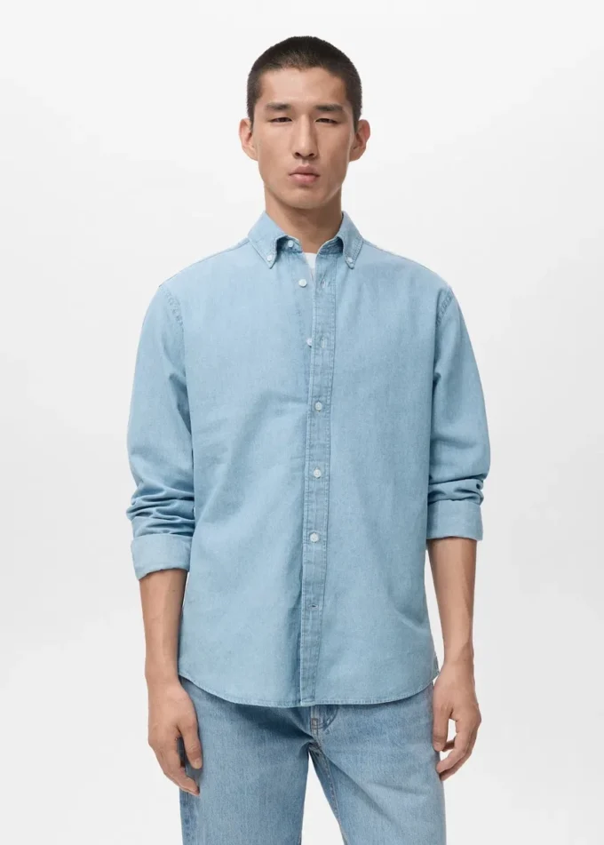 Camicia in denim vestibilità regolare Camicia in denim vestibilità regolare