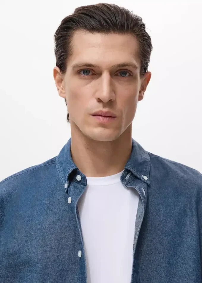 Camicia in denim vestibilità regolare Camicia in denim vestibilità regolare