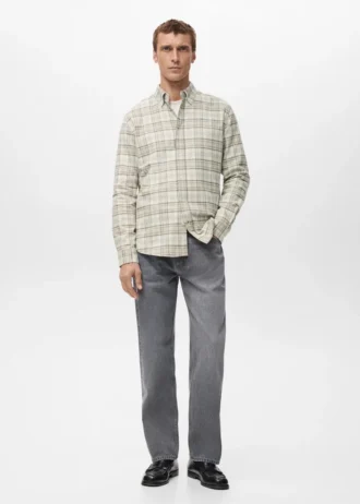 Camicia in flanella a quadri vestibilità regolare