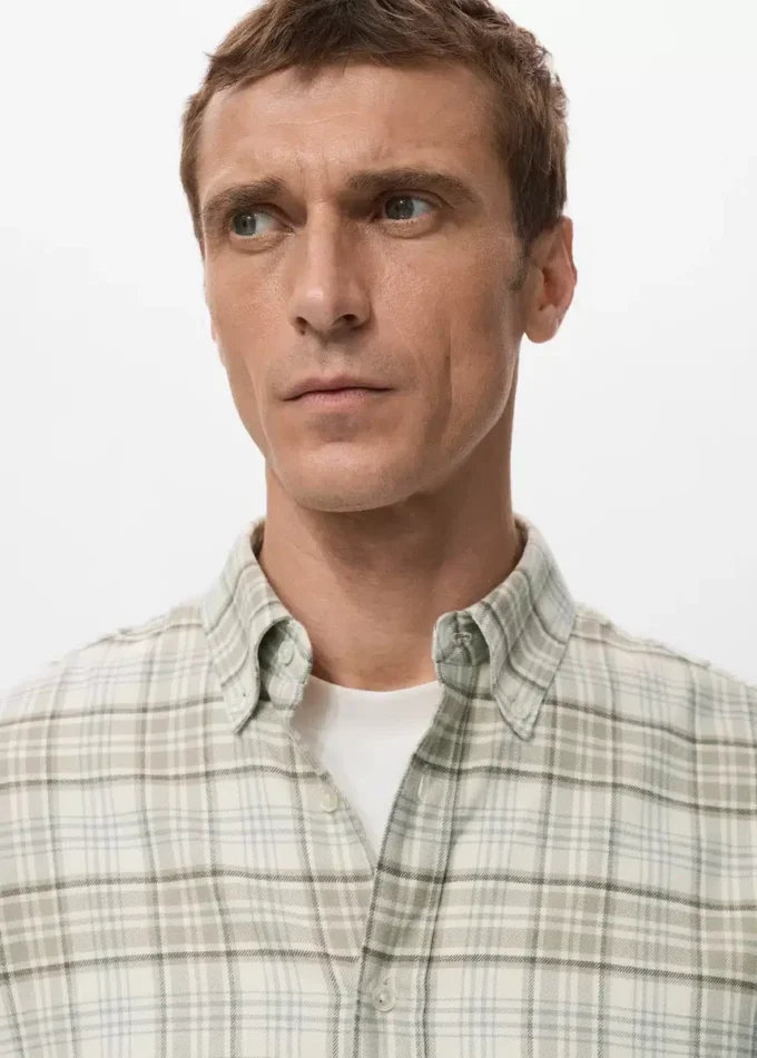 Camicia in flanella a quadri vestibilità regolare