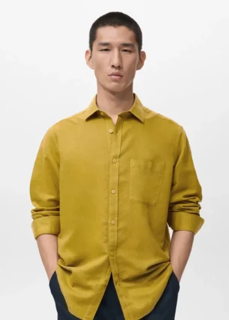 Camicia in lino con tasche