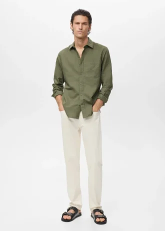 Camicia in lino con tasche Camicia in lino con tasche