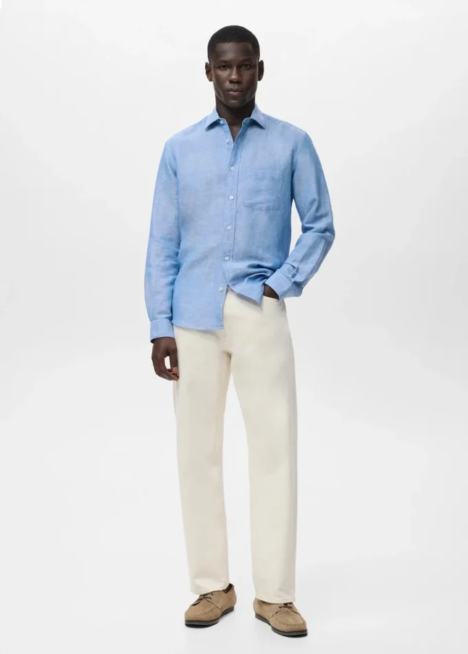 Camicia in lino con tasche Camicia in lino con tasche