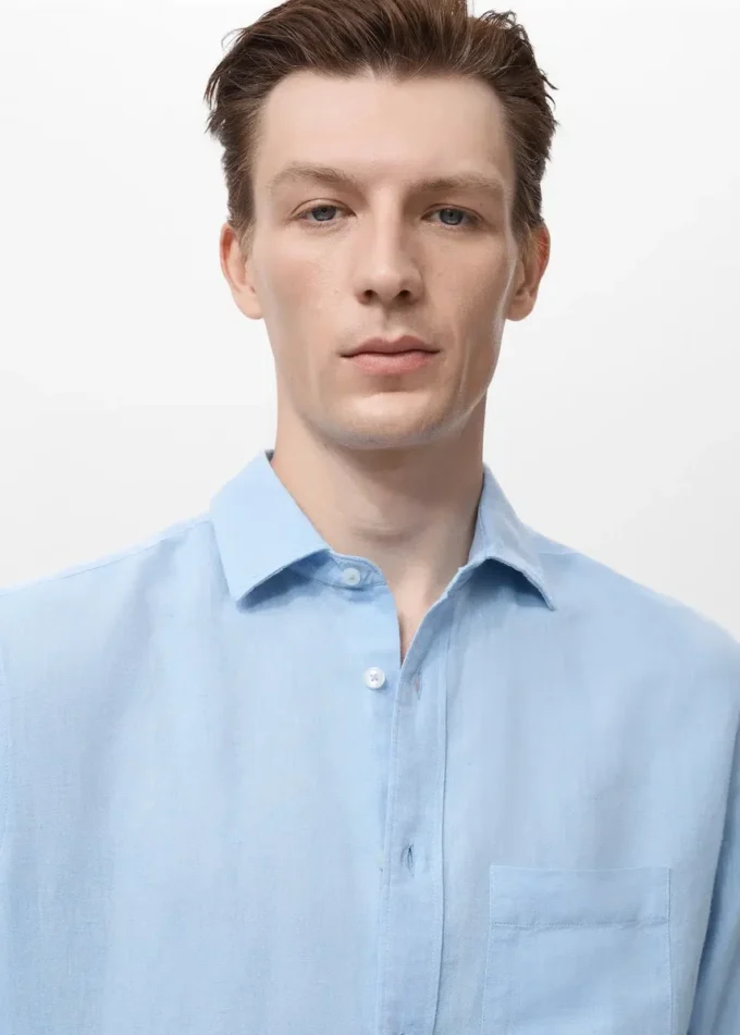 Camicia in lino con tasche Camicia in lino con tasche