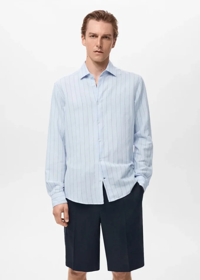 Camicia in lino gessato Camicia in lino gessato