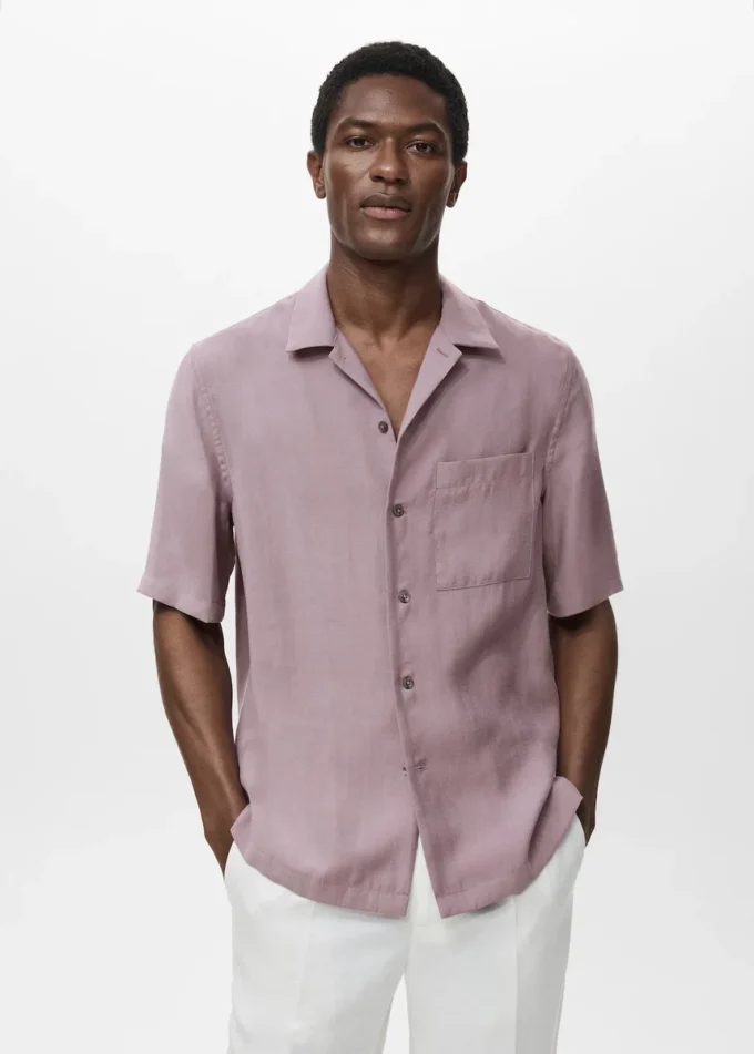 Camicia in lyocell con tasca Camicia in lyocell con tasca