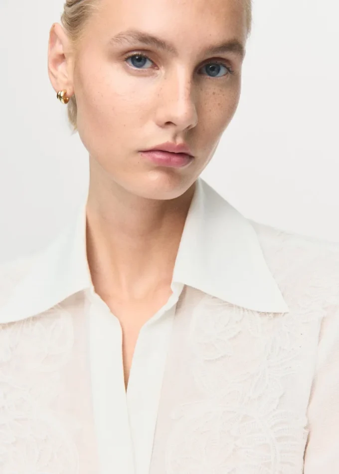 Camicia in lyocell con toppe Camicia in lyocell con toppe