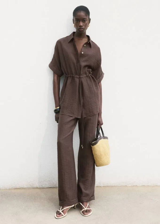 Camicia in lyocell con vita regolabile Camicia in lyocell con vita regolabile