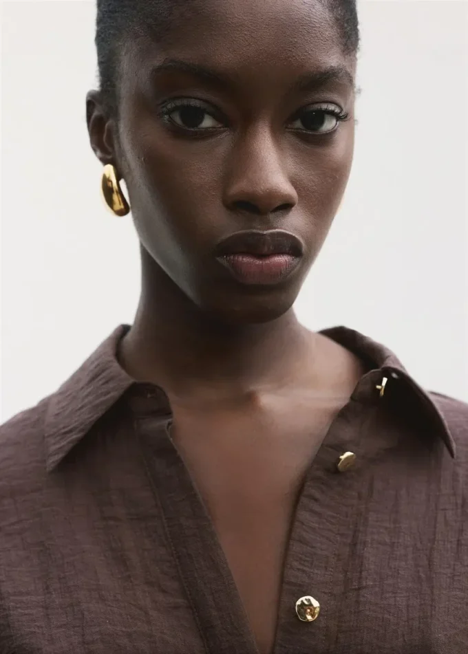 Camicia in lyocell con vita regolabile Camicia in lyocell con vita regolabile