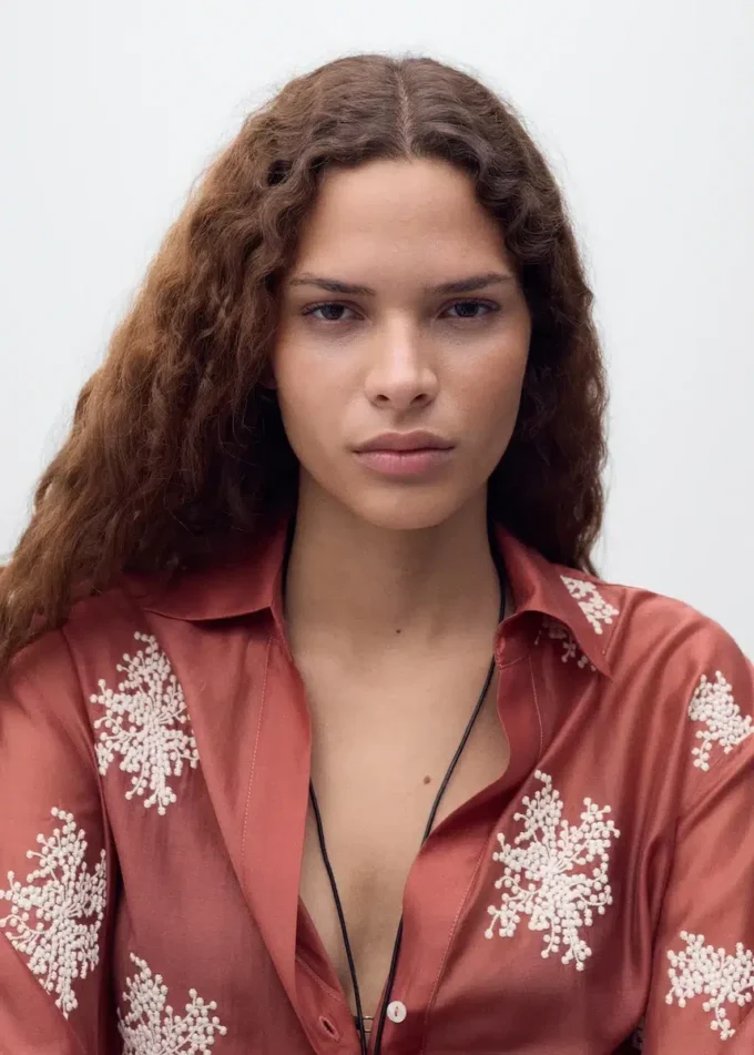 Camicia in lyocell ricamata Camicia in lyocell ricamata