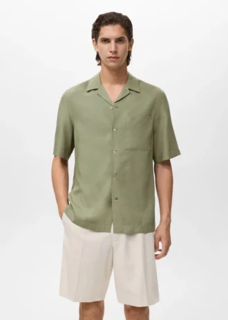 Camicia in lyocell vestibilità regolare