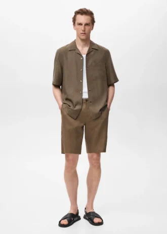 Camicia in lyocell vestibilità regolare Camicia in lyocell vestibilità regolare