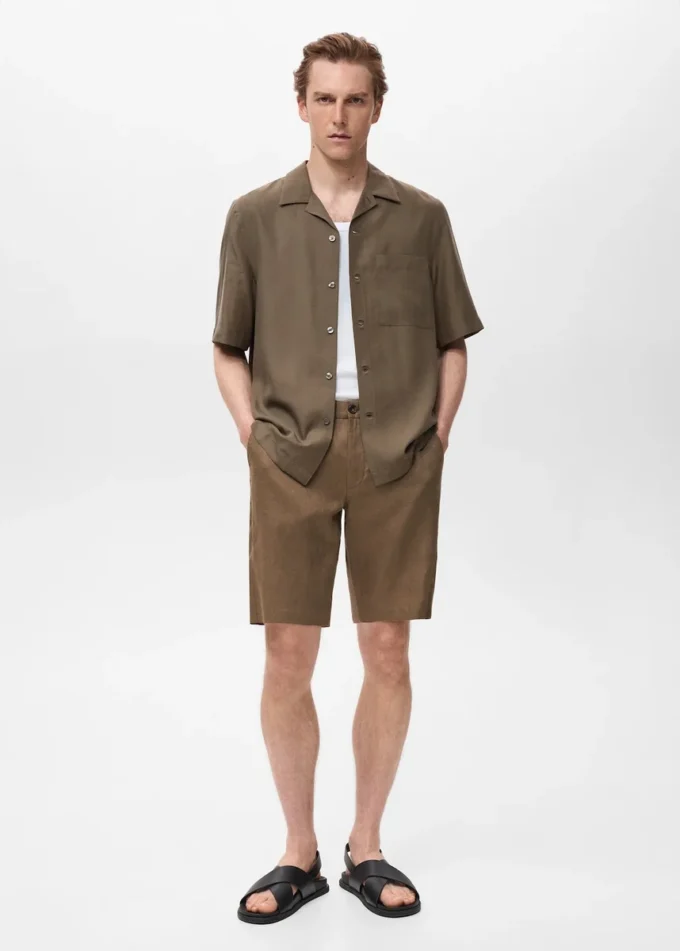 Camicia in lyocell vestibilità regolare