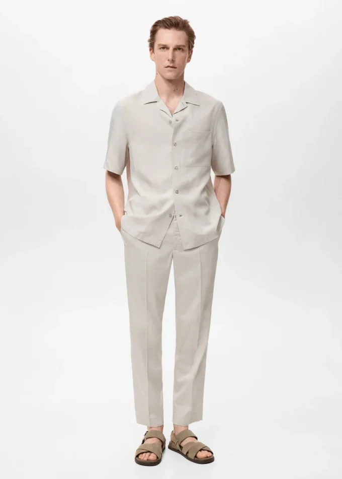 Camicia in lyocell vestibilità regolare Camicia in lyocell vestibilità regolare