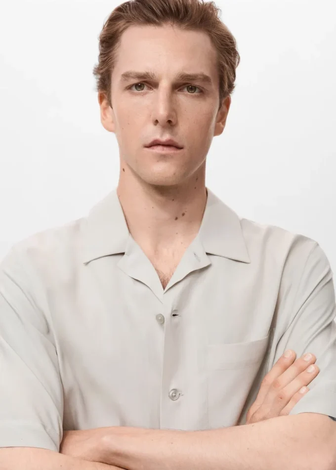 Camicia in lyocell vestibilità regolare Camicia in lyocell vestibilità regolare