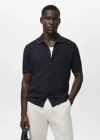 Camicia in maglia a coste Camicia in maglia a coste