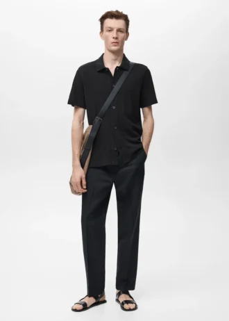 Camicia in maglia strutturata