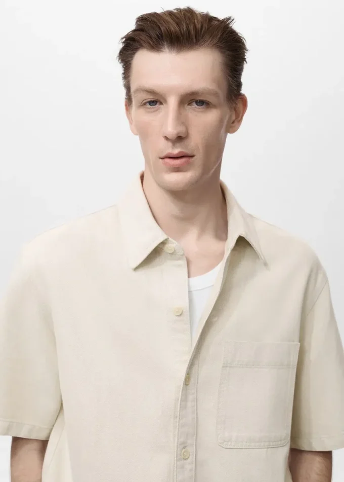 Camicia in misto lino e cotone Camicia in misto lino e cotone