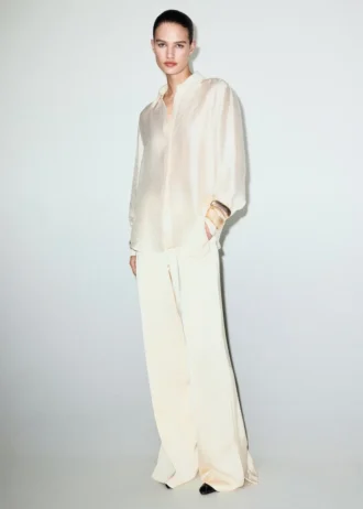 Camicia in raso con strass Camicia in raso con strass