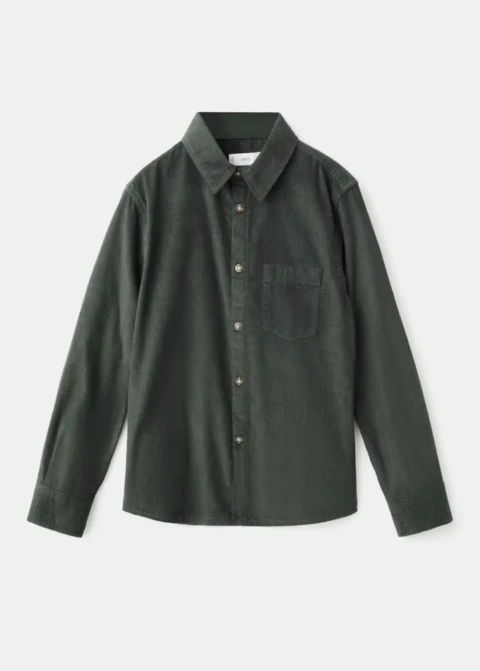 Camicia in velluto a coste vestibilità regolare Camicia in velluto a coste vestibilità regolare