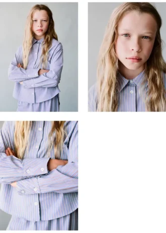 Camicia oversize in cotone a righe