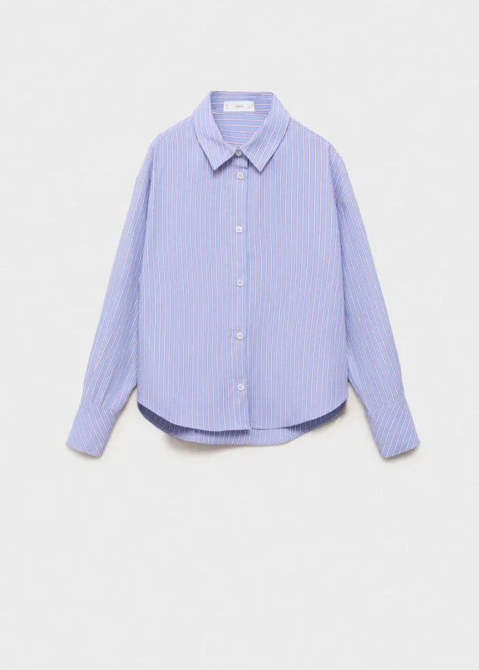 Camicia oversize in cotone a righe Camicia oversize in cotone a righe