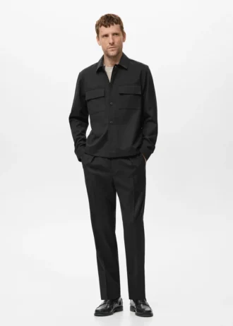 Camicia oversize in flanella con tasche