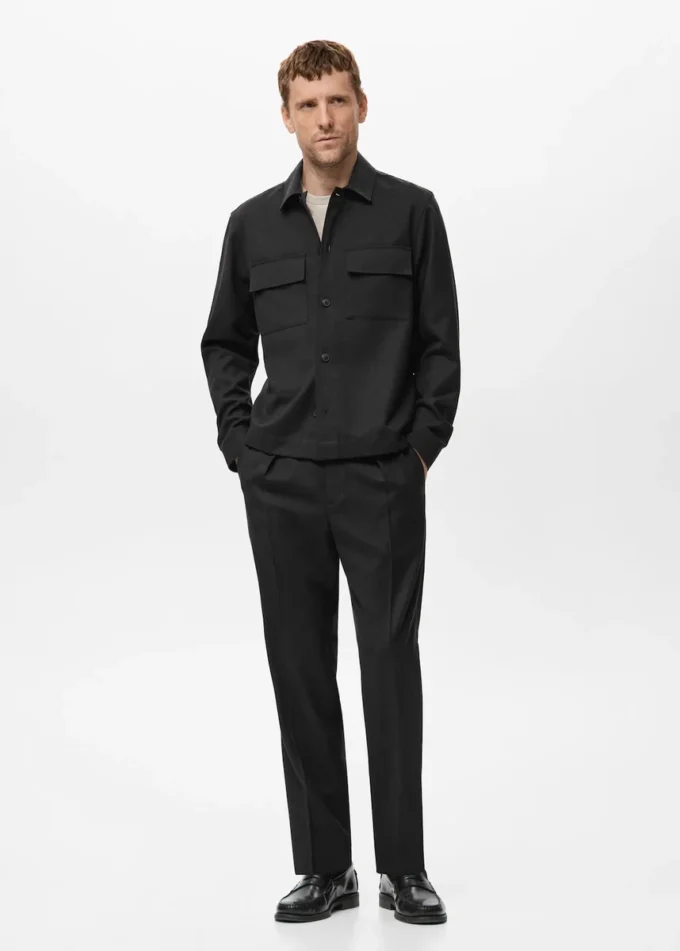 Camicia oversize in flanella con tasche