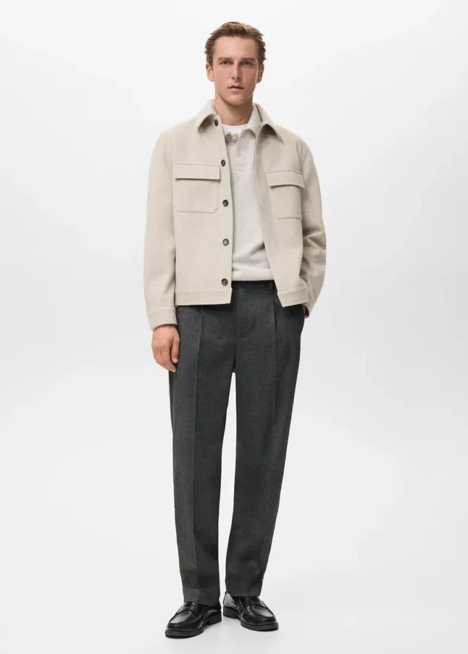 Camicia oversize in flanella con tasche