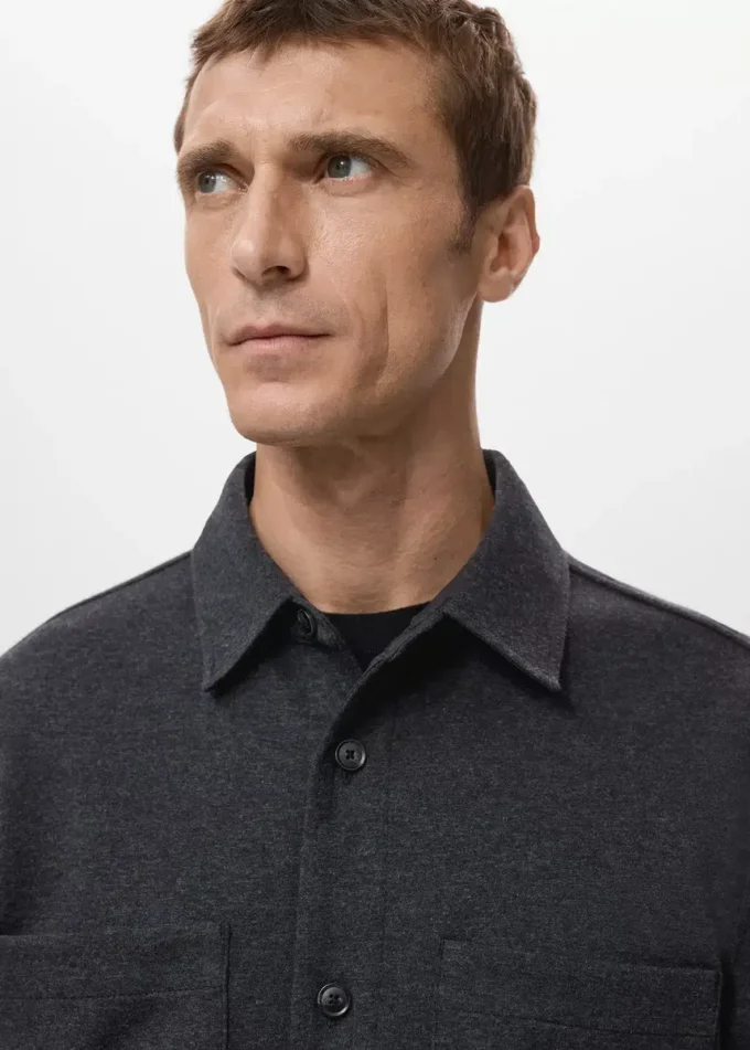 Camicia oversize in flanella con tasche