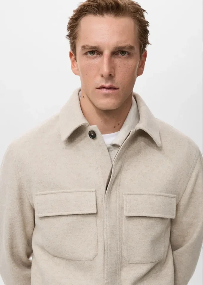 Camicia oversize in flanella con tasche