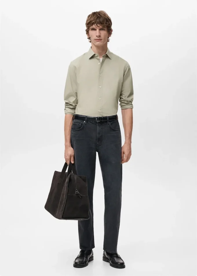 Camicia regular fit in cotone 100%