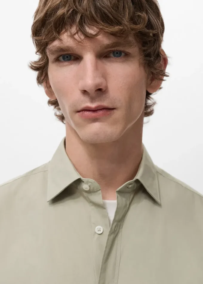 Camicia regular fit in cotone 100%