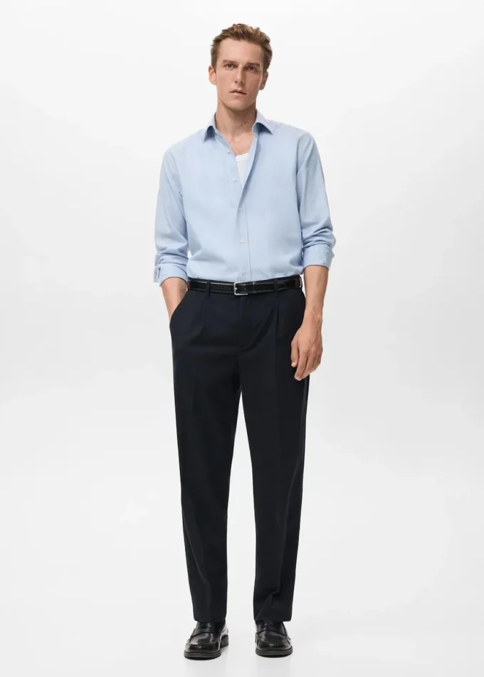 Camicia regular fit in flanella di cotone 100% Camicia regular fit in flanella di cotone 100%