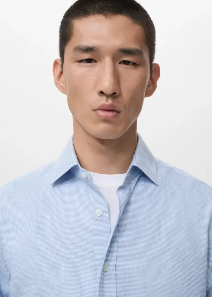 Camicia regular fit in flanella di cotone 100% Camicia regular fit in flanella di cotone 100%