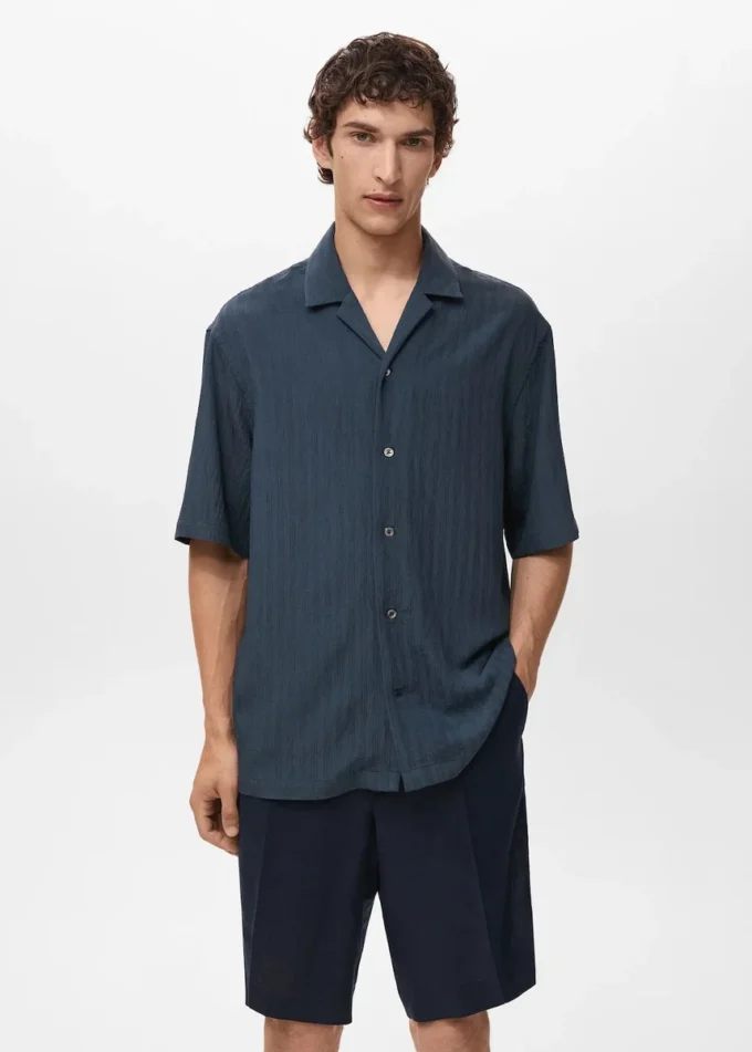 Camicia ricamata a righe Camicia ricamata a righe