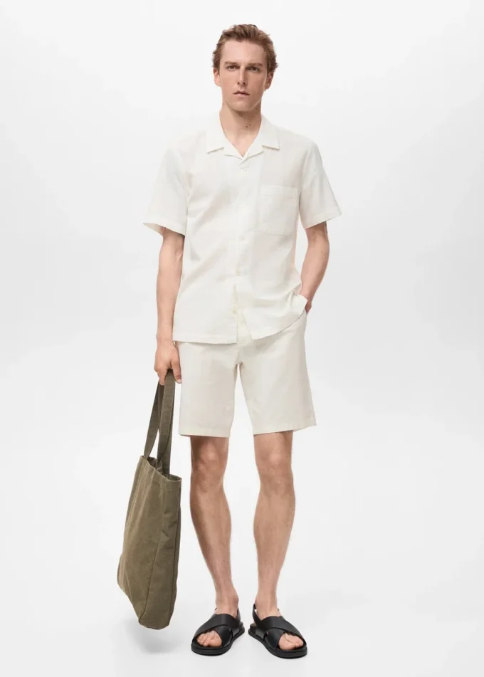 Camicia seersucker vestibilità regolare Camicia seersucker vestibilità regolare