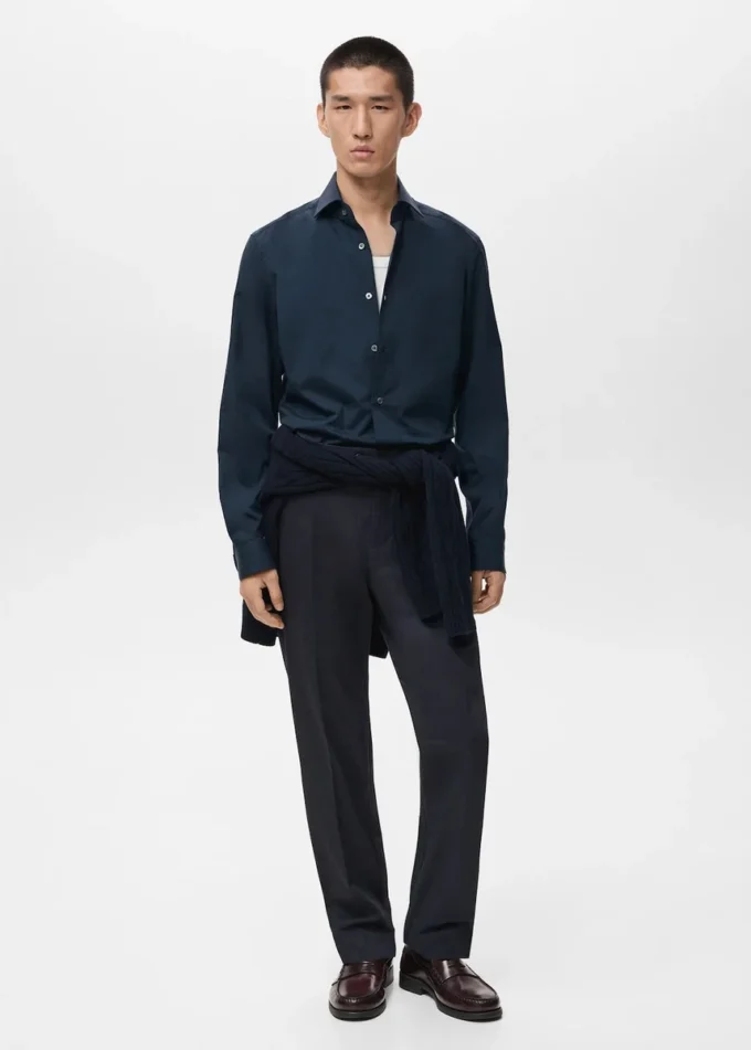 Camicia slim fit 100% cotone Camicia slim fit 100% cotone