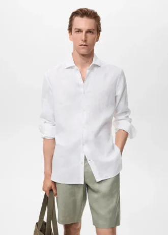 Camicia slim fit 100% lino